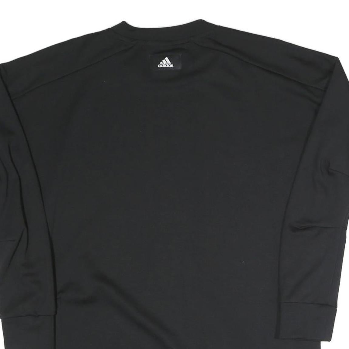 ADIDAS Womens Black Sweatshirt Crew Neck M Lightweight Pullover Casual