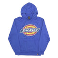 DICKIES Mens Blue Pullover S Cotton Blend Hoodie Workwear Logo Print