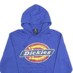 DICKIES Mens Blue Pullover S Cotton Blend Hoodie Workwear Logo Print