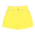 Womens Yellow Casual Shorts Plain S W26 Cotton Summer Wear