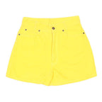 Womens Yellow Casual Shorts Plain S W26 Cotton Summer Wear