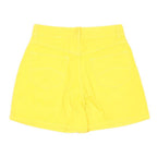 Womens Yellow Casual Shorts Plain S W26 Cotton Summer Wear