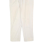SPENGLER Womens Linen Blend Cream Regular Leg Trousers W30 L34 Classic Zip