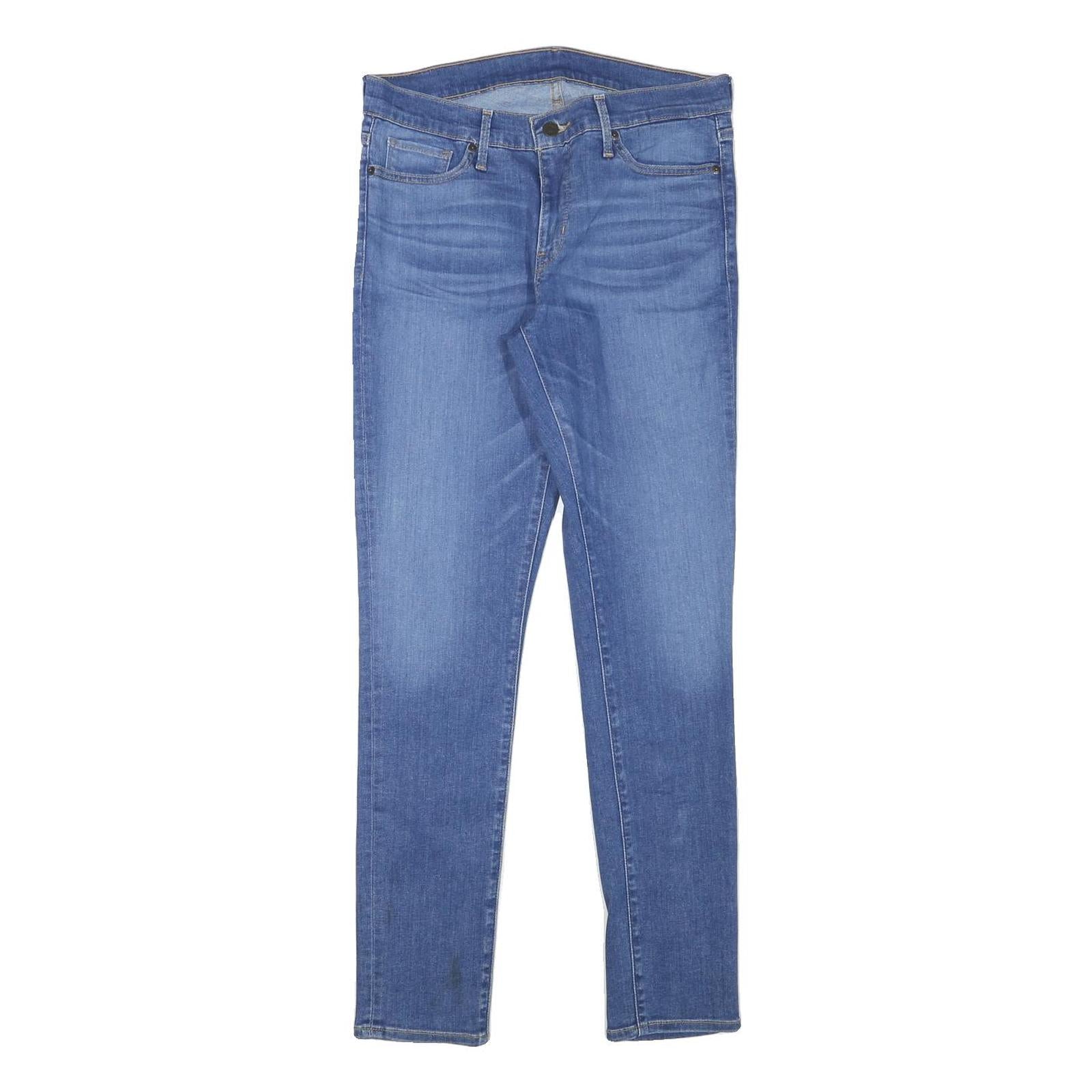 LEVI'S Womens Slim Blue Denim Jeans W30 L30 Cotton Blend Zip Pockets