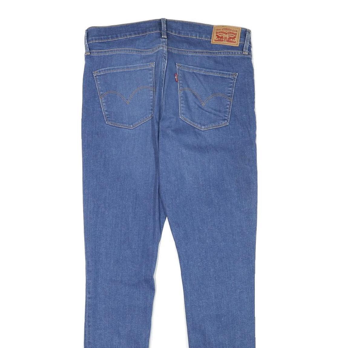 LEVI'S Womens Slim Blue Denim Jeans W30 L30 Cotton Blend Zip Pockets