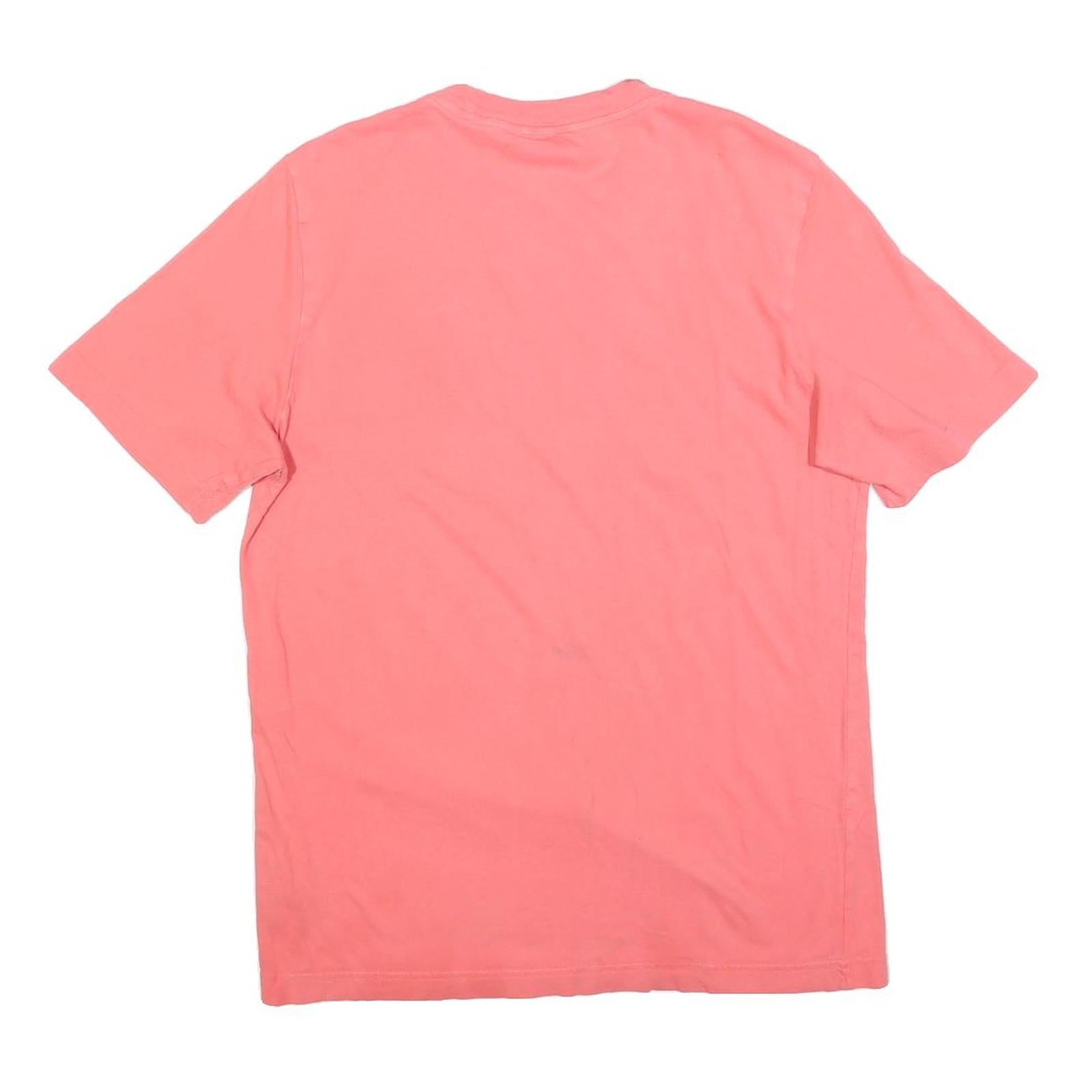 ADIDAS Mens Pink Graphic T-Shirt S Short Sleeve Crew Neck Casual Wear