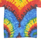 COLORTONE Mens Blue & Yellow Tie Dye Graphic T-Shirt M Short Sleeve Crew Neck