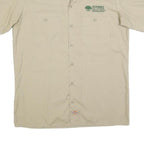 DICKIES Mens Beige Sustainable Solutions Cotton Blend Shirt M Workwear Utility