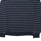 TOMMY HILFIGER Mens Navy Blue Striped Plain Crew Neck Basic Knit Jumper XL