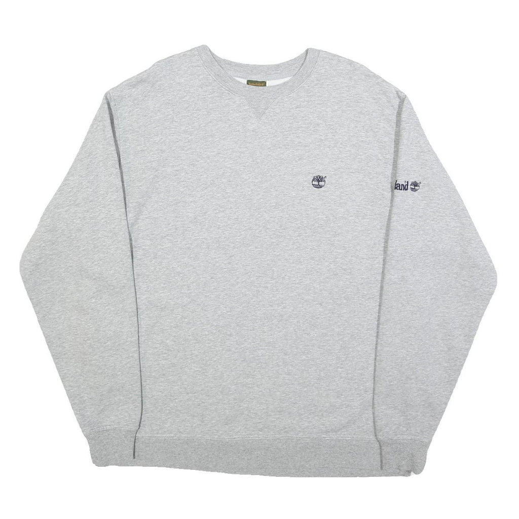 TIMBERLAND Mens Grey Sweatshirt Crew Neck M Cotton Blend Casual Pullover