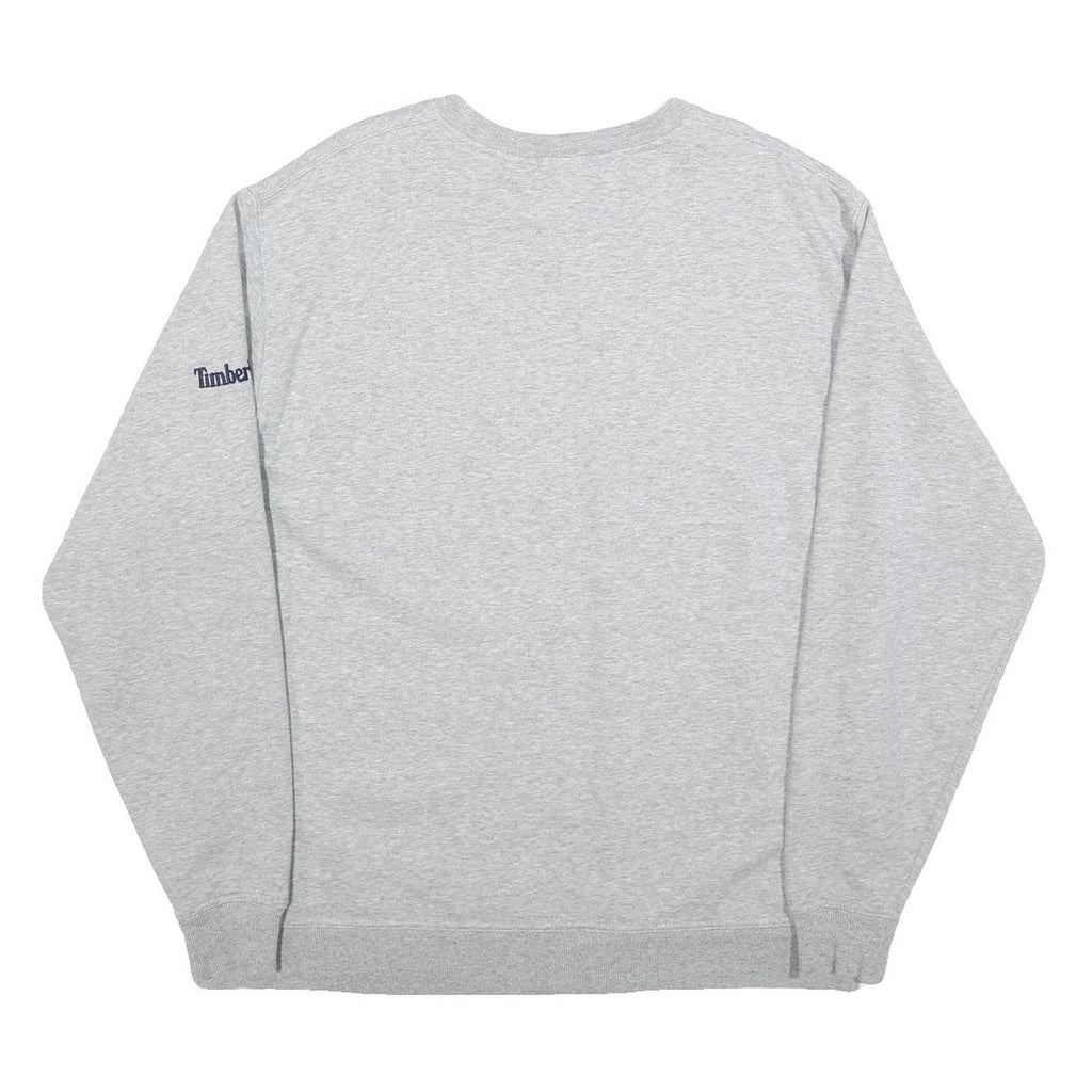 TIMBERLAND Mens Grey Sweatshirt Crew Neck M Cotton Blend Casual Pullover