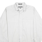 CROFT & BARROW Mens White Cotton Shirt L Classic Button-Down Long Sleeve
