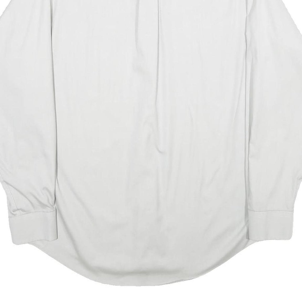CROFT & BARROW Mens White Cotton Shirt L Classic Button-Down Long Sleeve