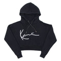 KARL KANI Cropped Womens Black Hoodie S
