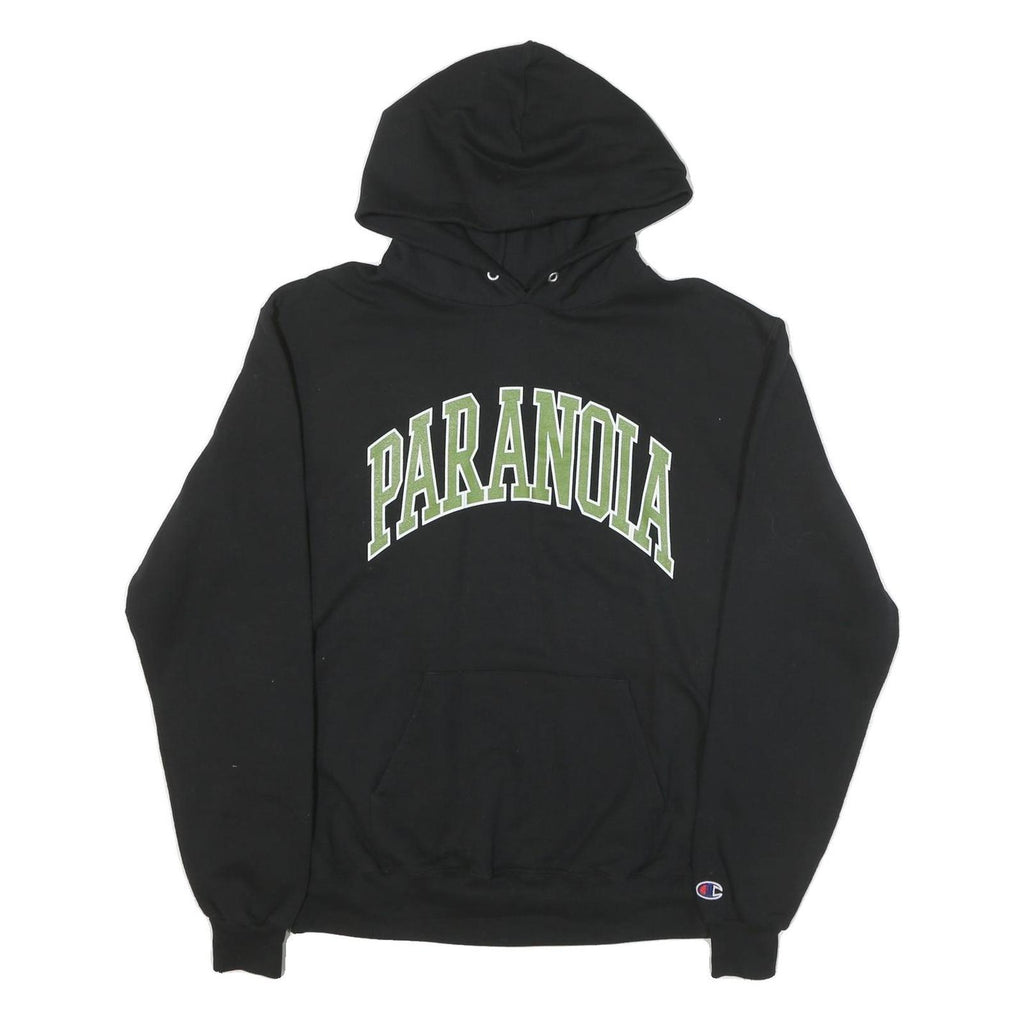 CHAMPION Mens Black Paranoia Pullover Hoodie M Cotton Blend Casual Wear