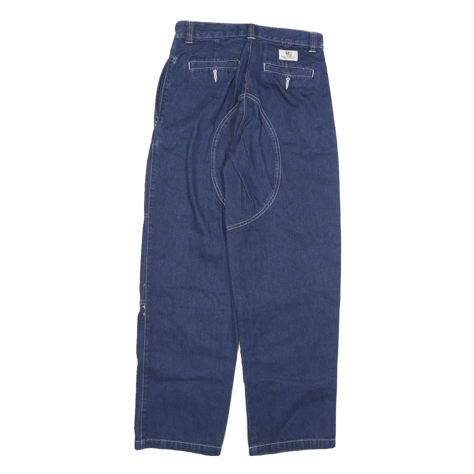 POLO RALPH LAUREN Womens Relaxed Blue Denim Jeans W26 L28 Workwear Style