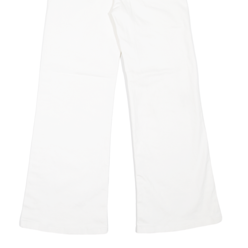 POLO RALPH LAUREN Womens Jeans White Relaxed Flared Denim W25 L29