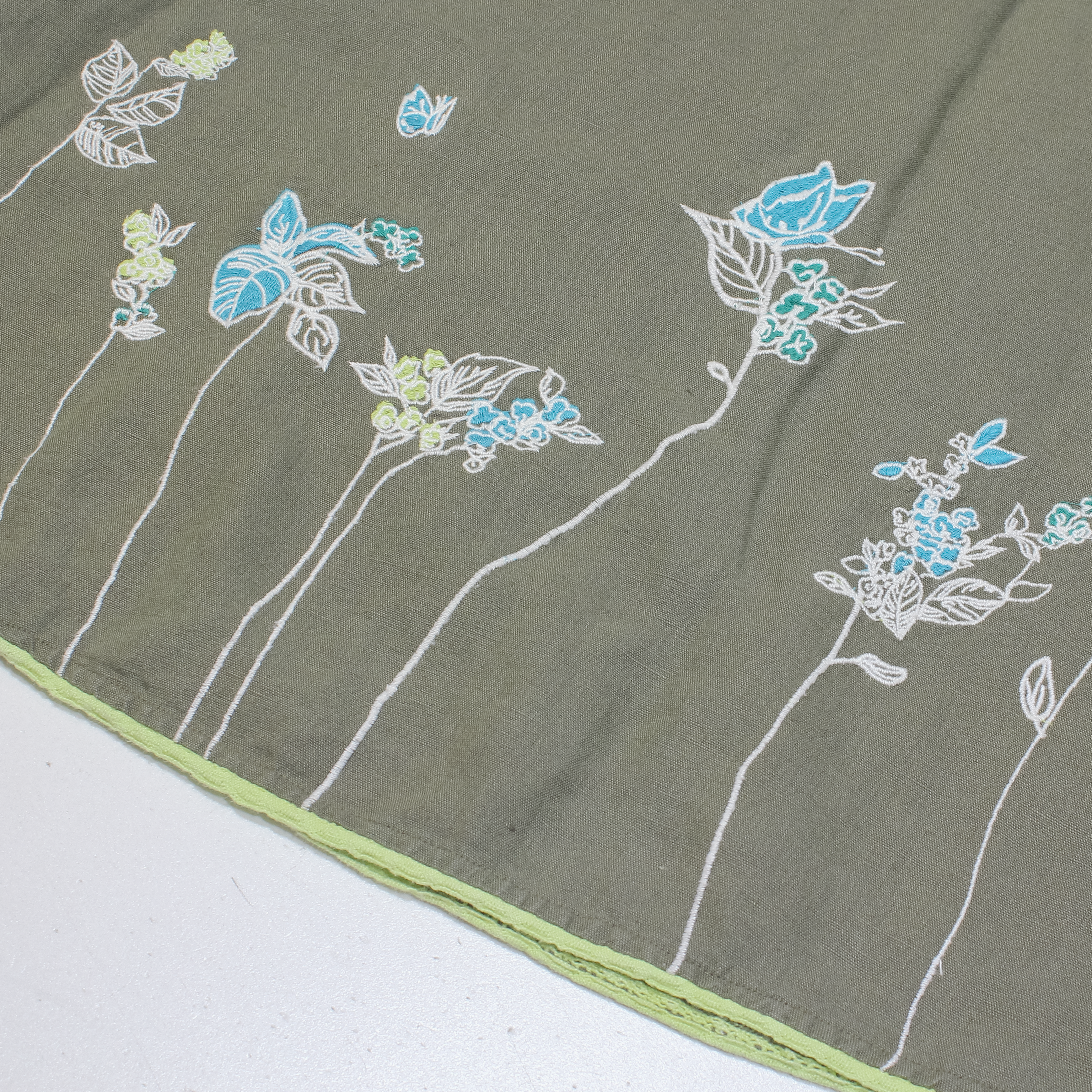 LAURA ASHLEY Womens Straight Skirt Green Knee Length Linen UK 8