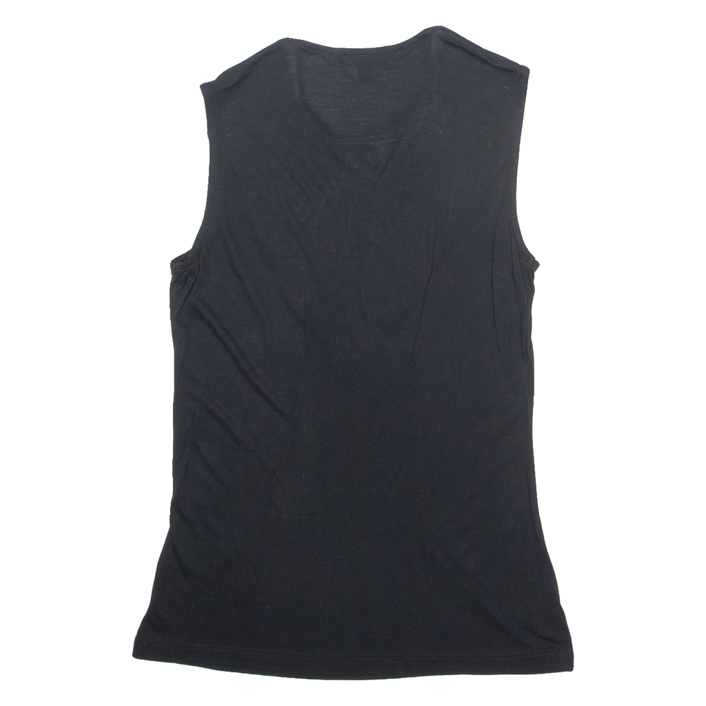 LAUREN RALPH LAUREN Womens Printed Vest Black Sleeveless M