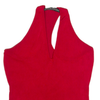 RALPH LAUREN Womens Racer Back Vest Red Sleeveless Viscose M
