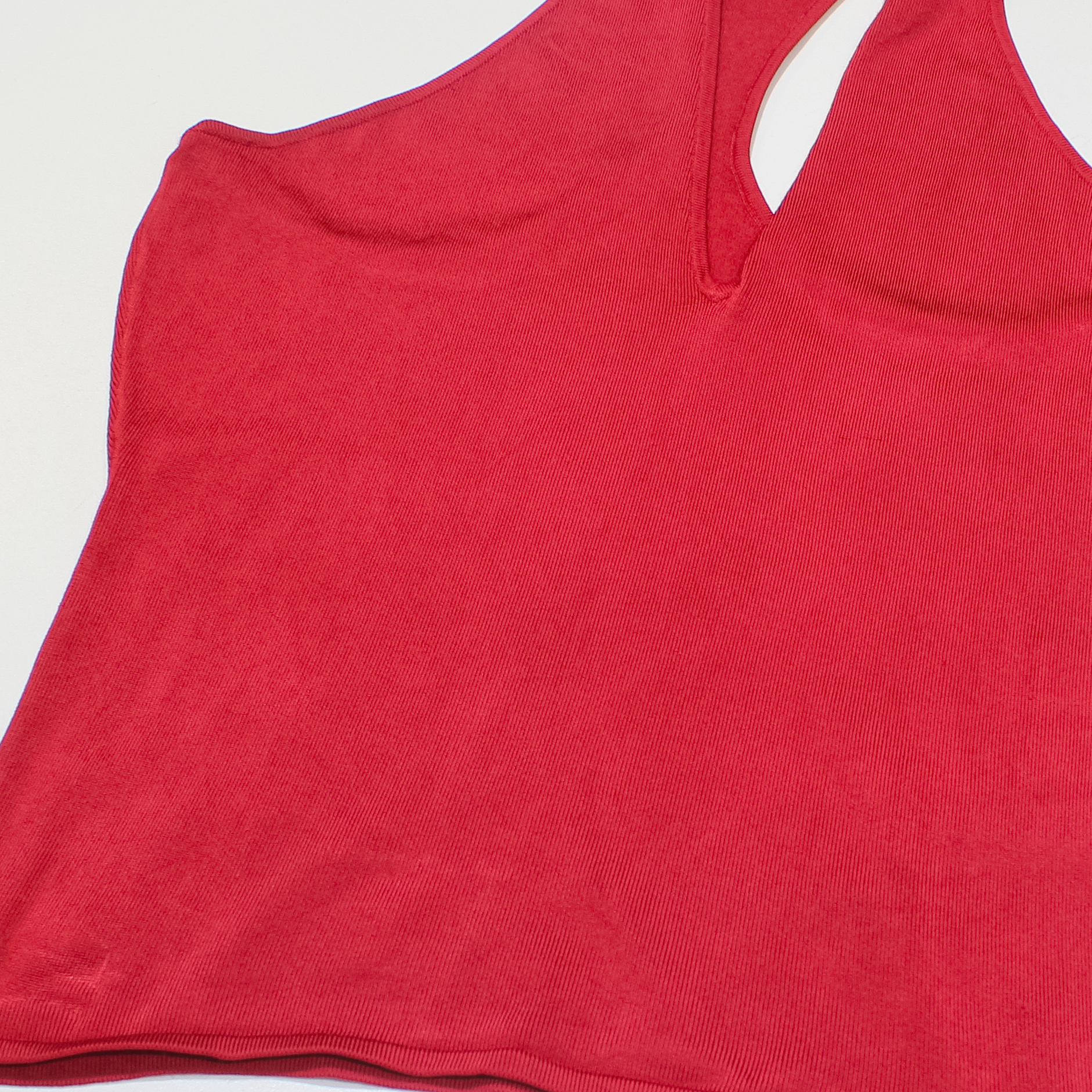 RALPH LAUREN Womens Racer Back Vest Red Sleeveless Viscose M