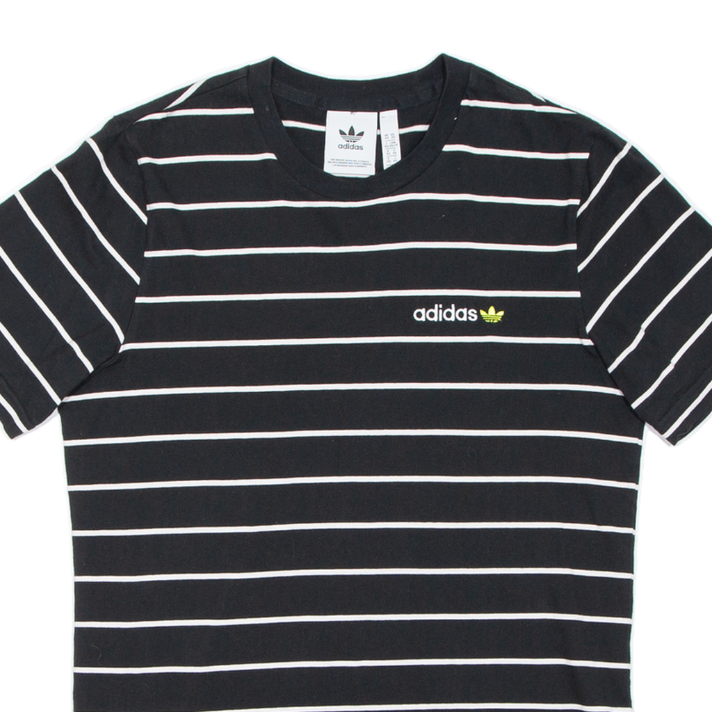 ADIDAS Womens T-Shirt Black Short Sleeve XS