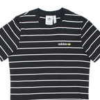 ADIDAS Womens T-Shirt Black Short Sleeve XS