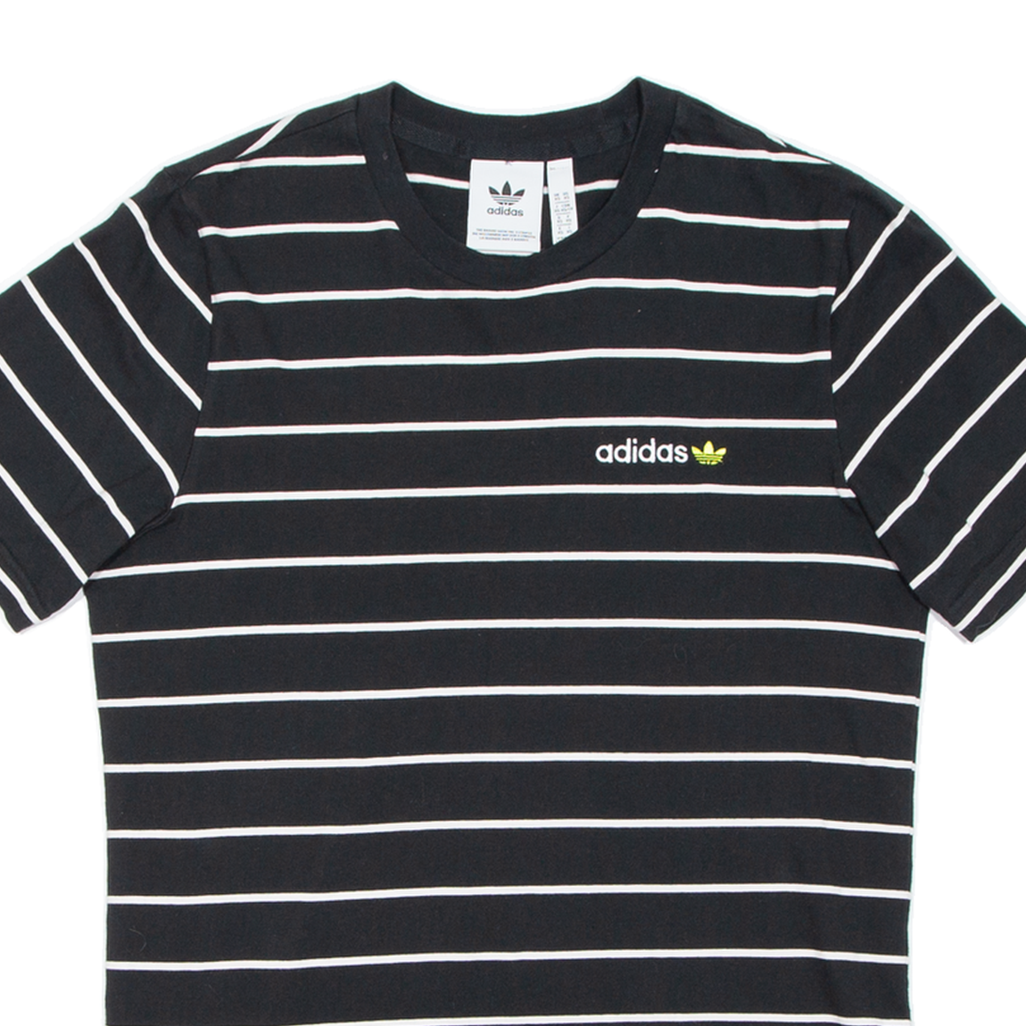 ADIDAS Womens T-Shirt Black Short Sleeve XS