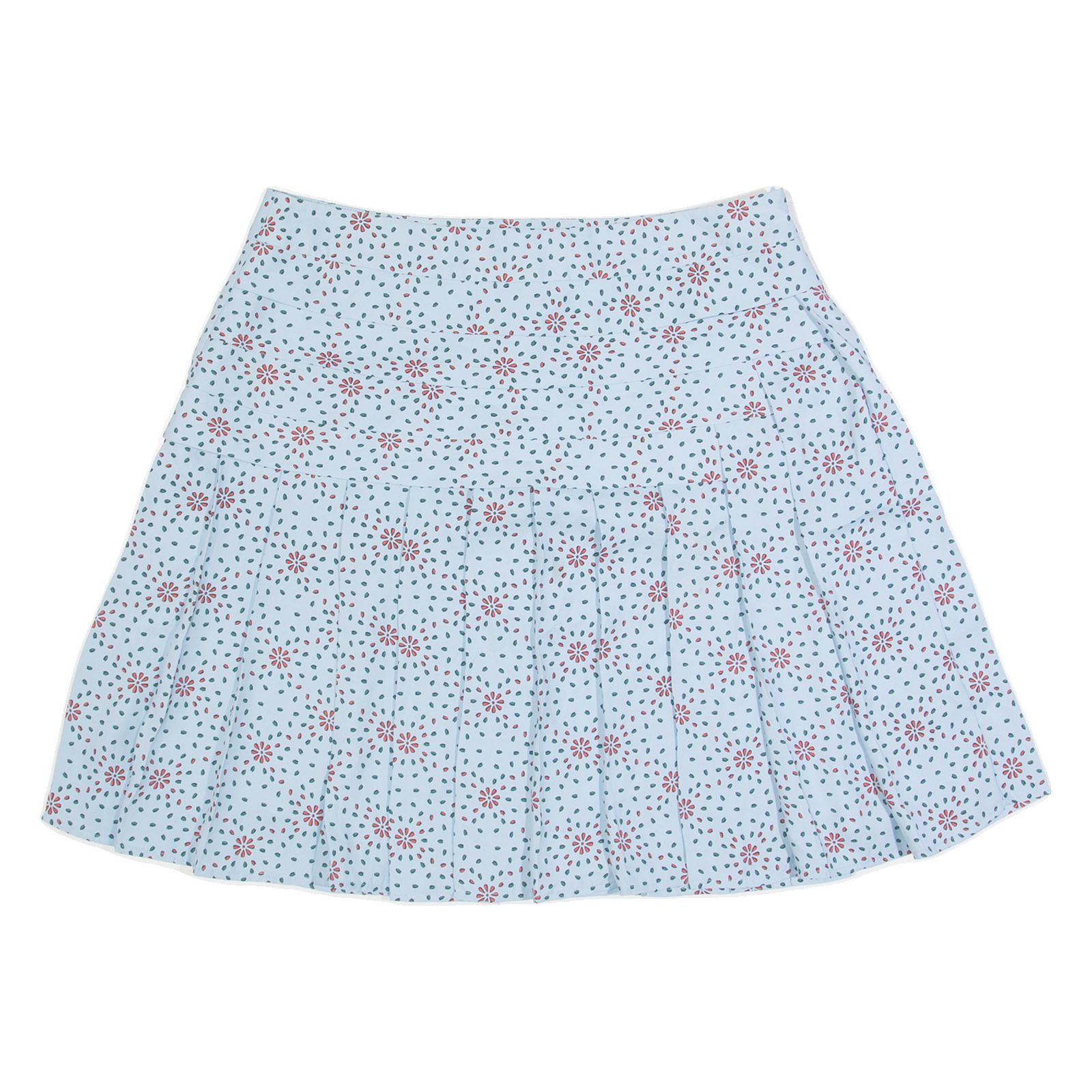 KENZO Womens Pleated Skirt Blue Short Floral M