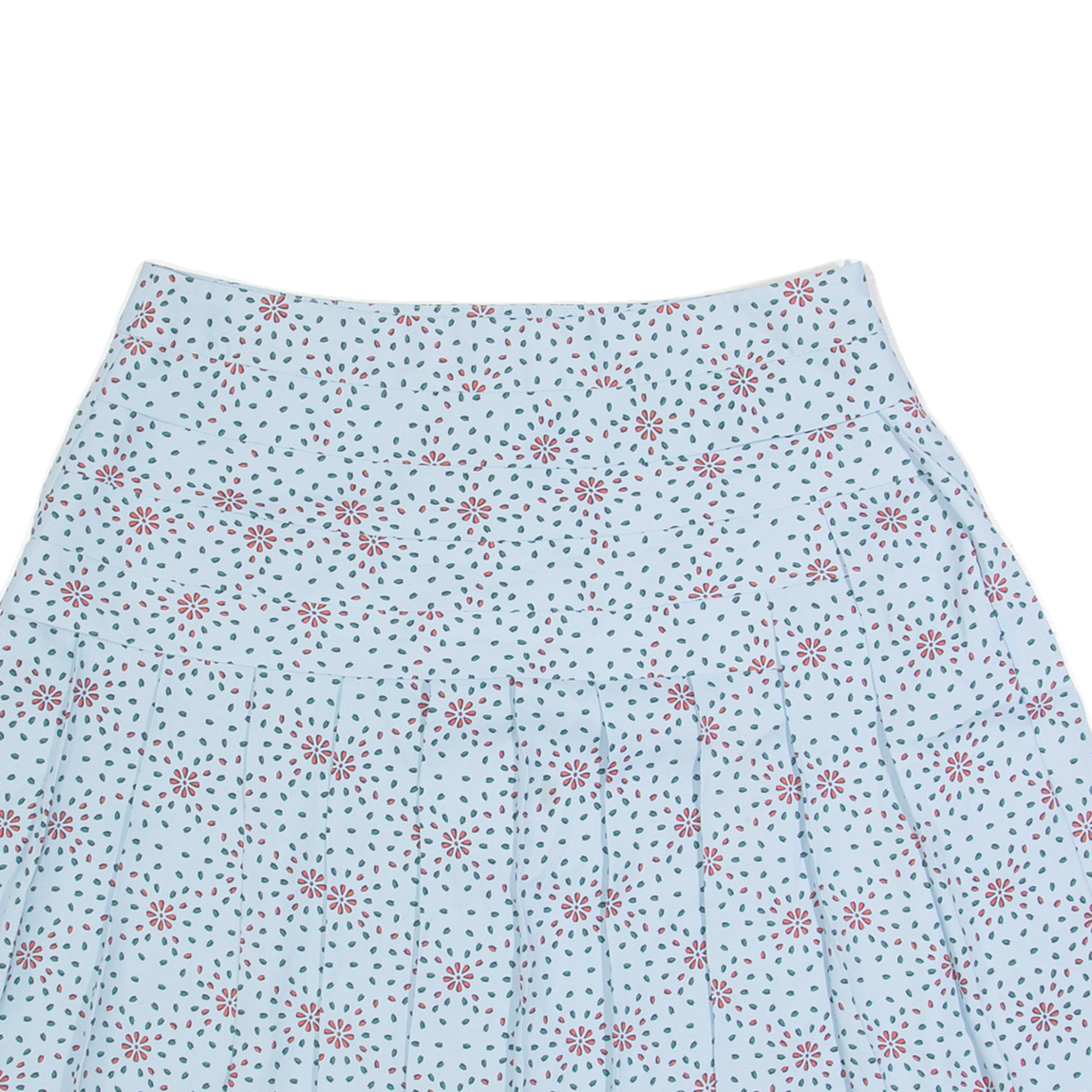 KENZO Womens Pleated Skirt Blue Short Floral M