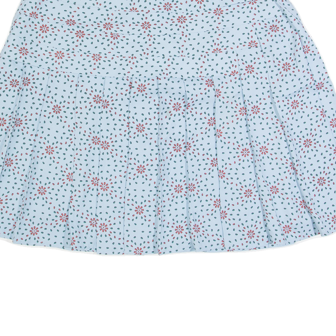 KENZO Womens Pleated Skirt Blue Short Floral M