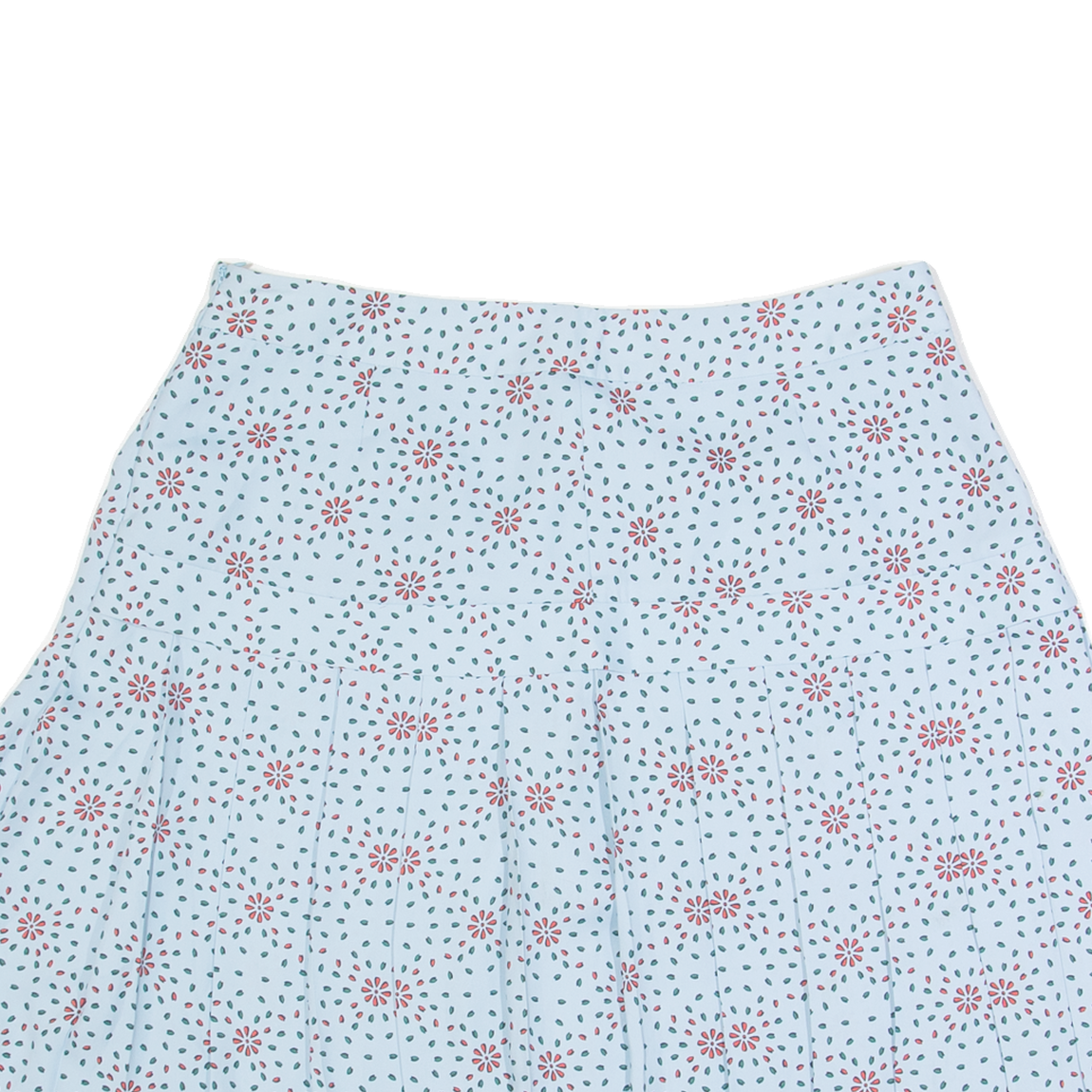 KENZO Womens Pleated Skirt Blue Short Floral M