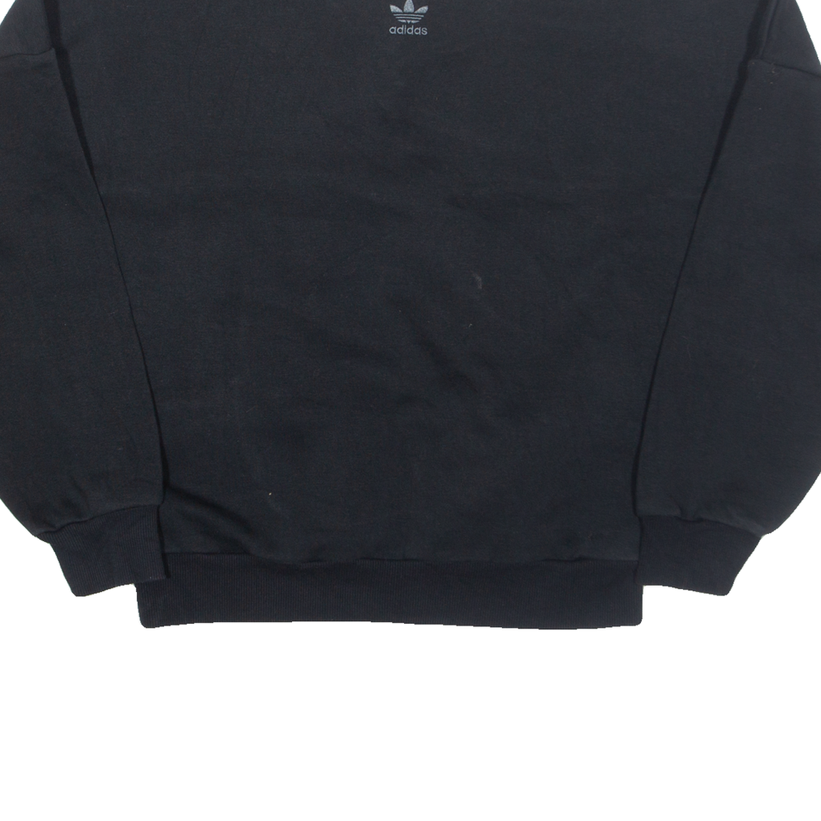 ADIDAS Womens Sweatshirt Black V-Neck UK 6