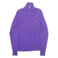RALPH LAUREN SPORT Womens Cardigan Purple High Neck Tight Knit M