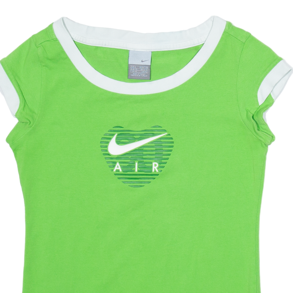 NIKE Womens T-Shirt Green Short Sleeve M