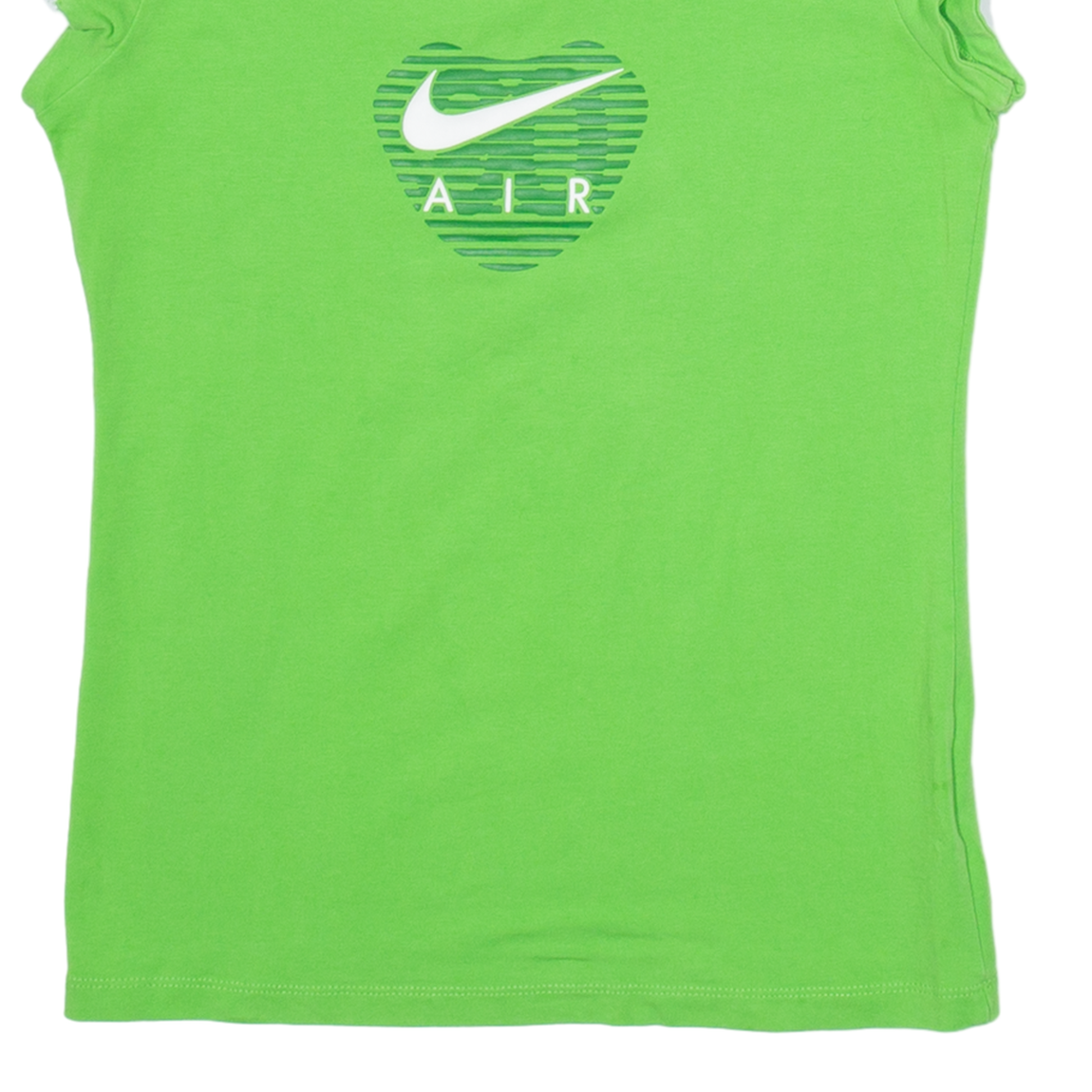 NIKE Womens T-Shirt Green Short Sleeve M