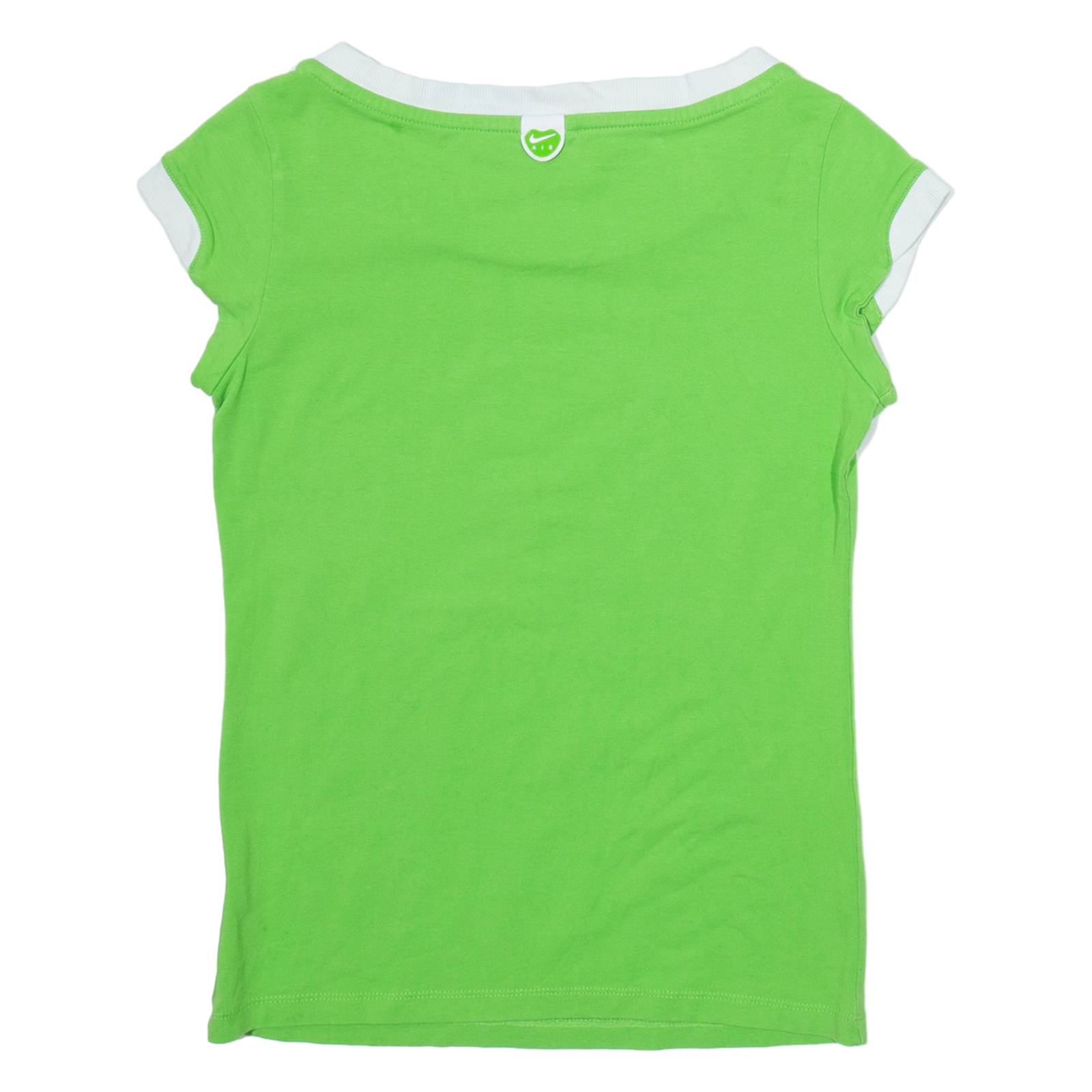 NIKE Womens T-Shirt Green Short Sleeve M