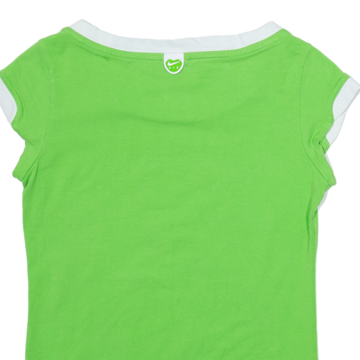 NIKE Womens T-Shirt Green Short Sleeve M