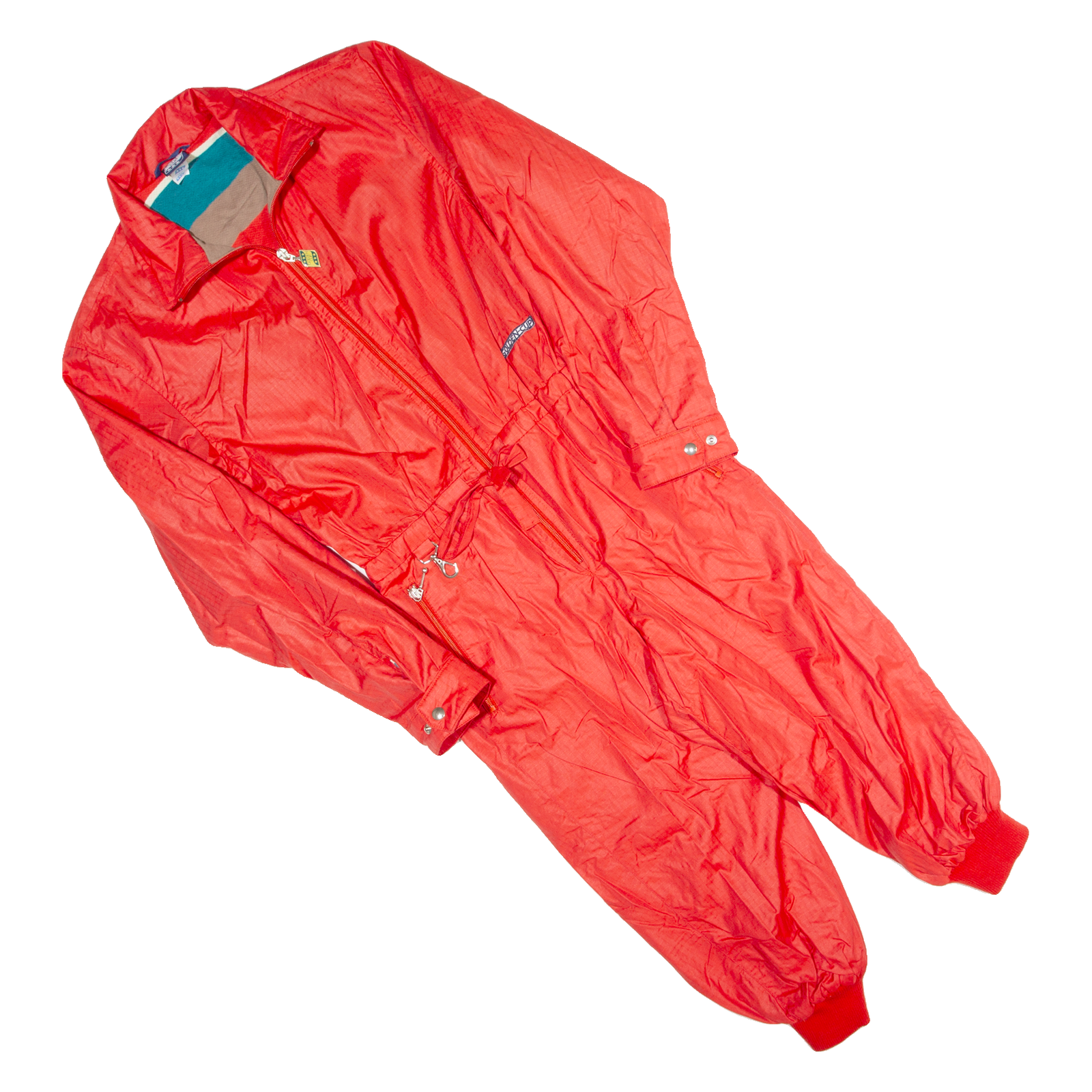 Vintage GOLDEN CUP 3/4 Length Womens Ski Suit Red 90s Regular S W28 L19