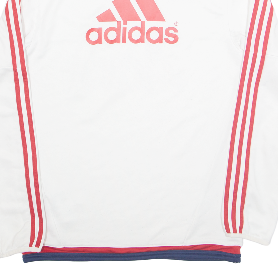 ADIDAS Manchester United FC Mens Sweatshirt White 1/4 Zip S