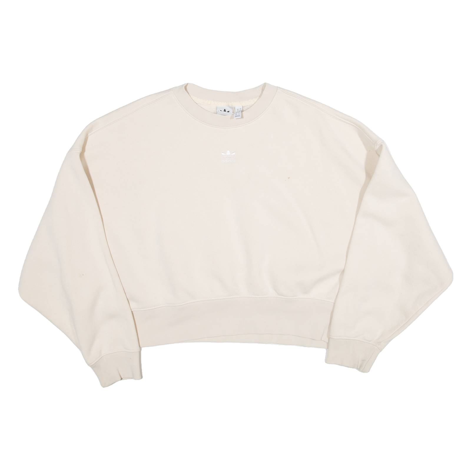 ADIDAS Womens Sweatshirt Cream UK 4