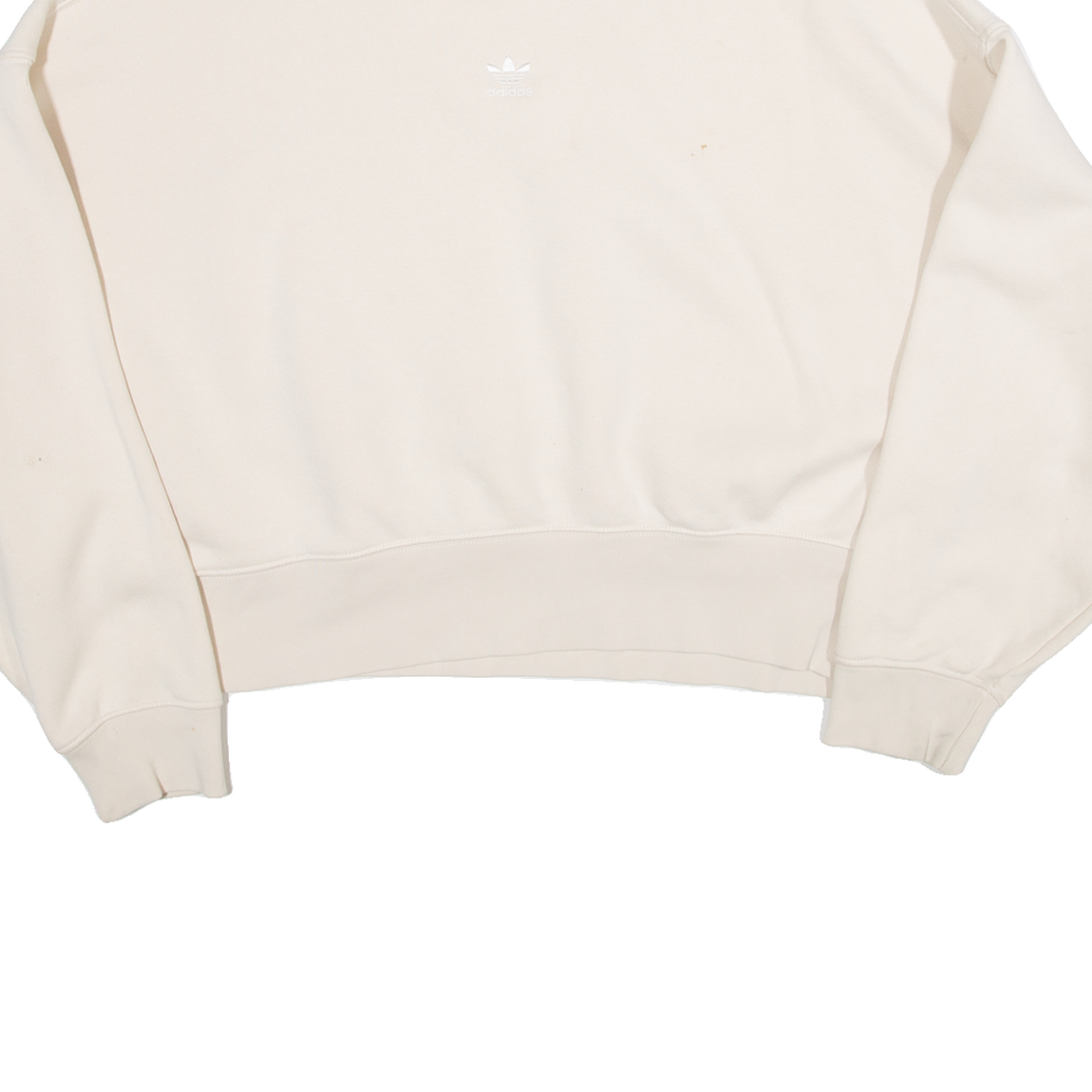 ADIDAS Womens Sweatshirt Cream UK 4