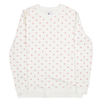 CALVIN KLEIN JEANS Womens Sweatshirt White Roll Neck M