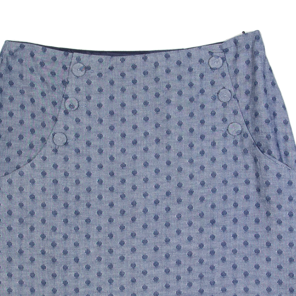 LAURA ASHLEY Womens Straight Skirt Black Short Polka Dot UK 12