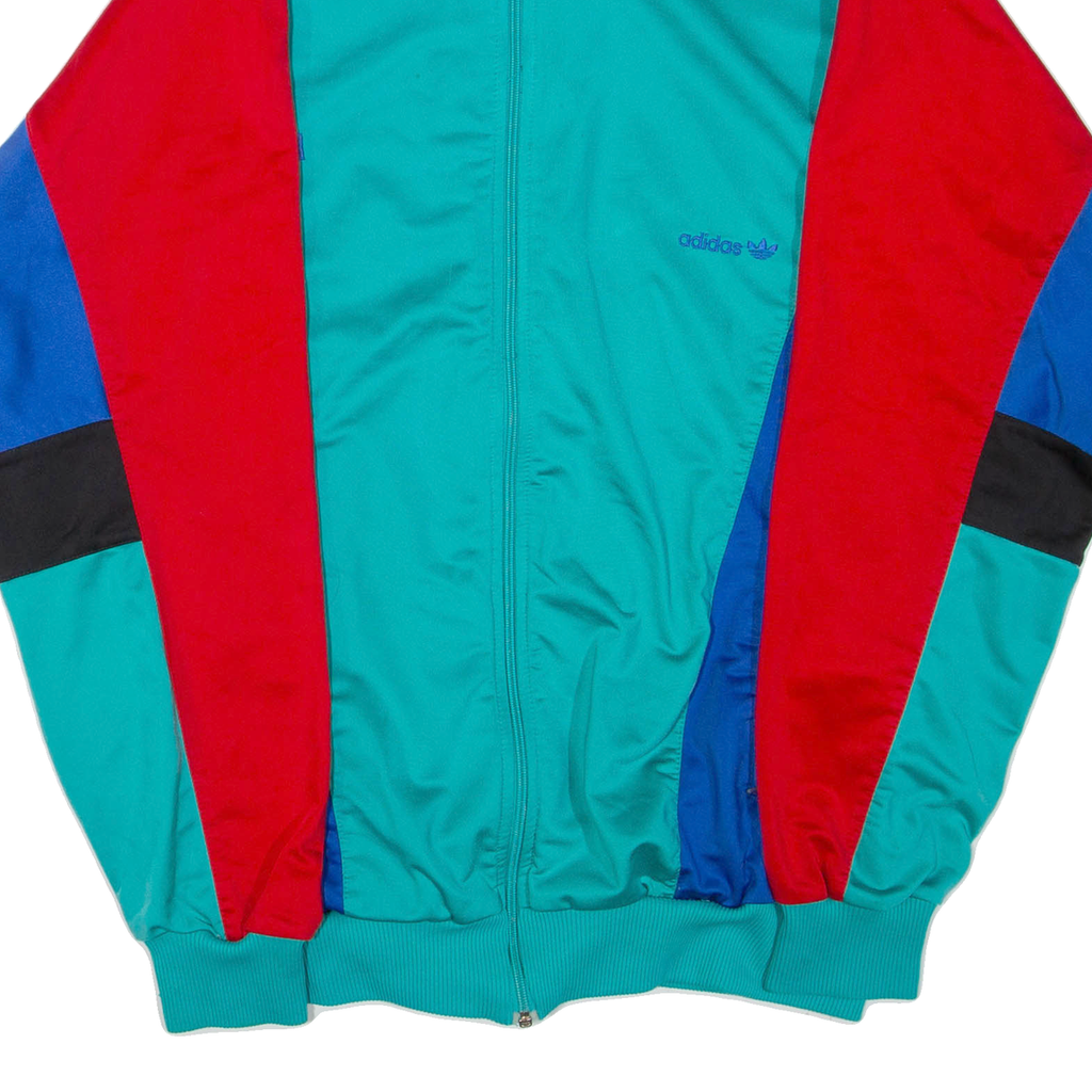 ADIDAS Mens Track Jacket Green Colourblock L