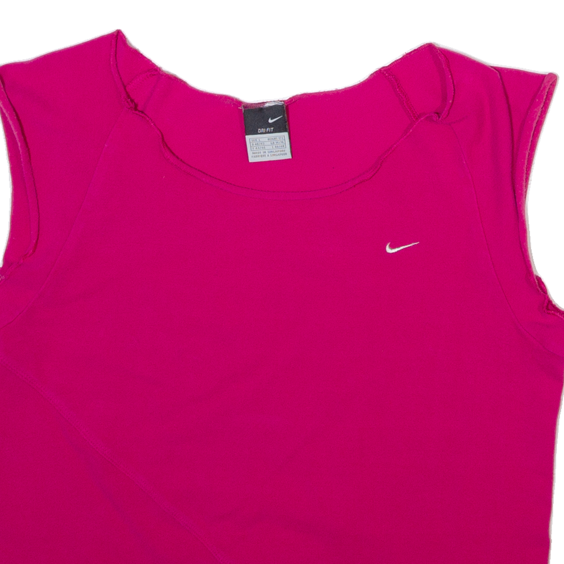 NIKE Womens Vest Pink Sleeveless L