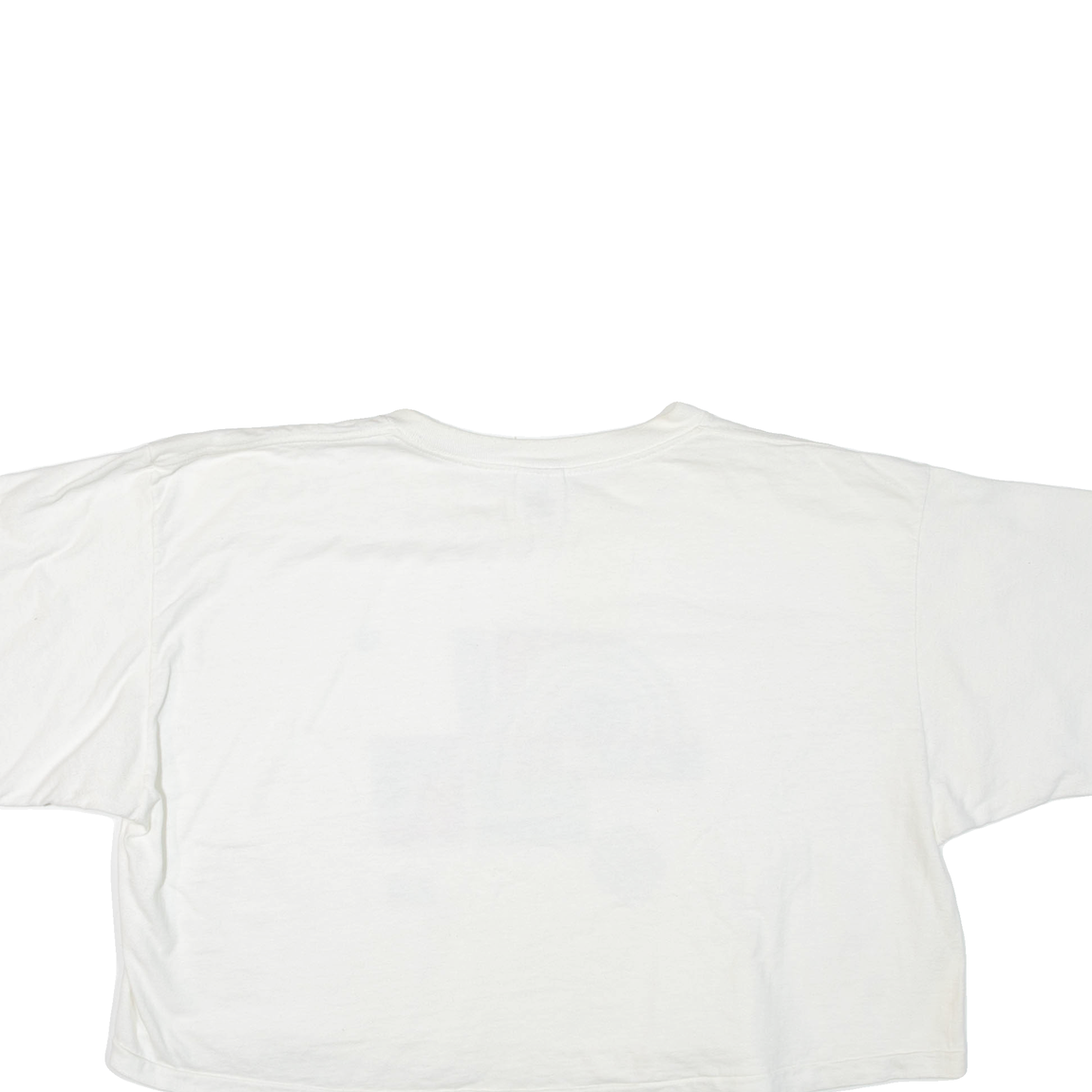 NIKE Cropped Womens T-Shirt White Short Sleeve L