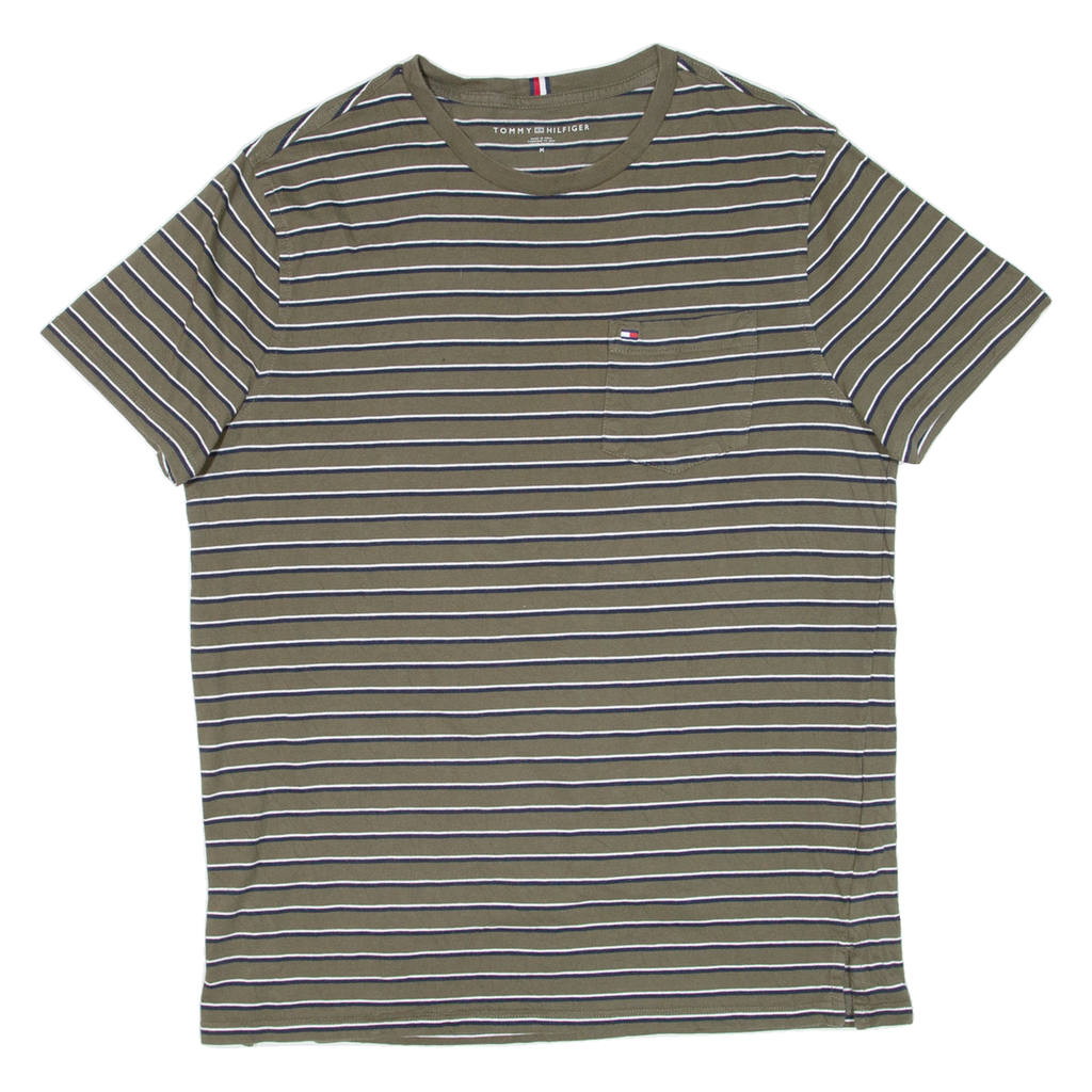 TOMMY HILFIGER Womens T-Shirt Green Short Sleeve M