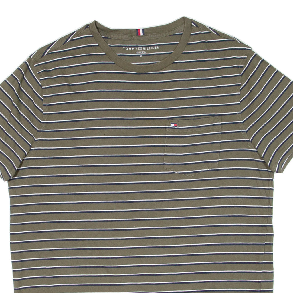 TOMMY HILFIGER Womens T-Shirt Green Short Sleeve M