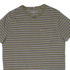 TOMMY HILFIGER Womens T-Shirt Green Short Sleeve M